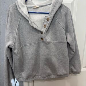 Hem & Thread Light Gray Women's Hoodie Sweater